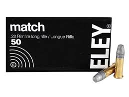 Eley Match Ammunition 22 Long Rifle 40 Grain Lead Flat Nose