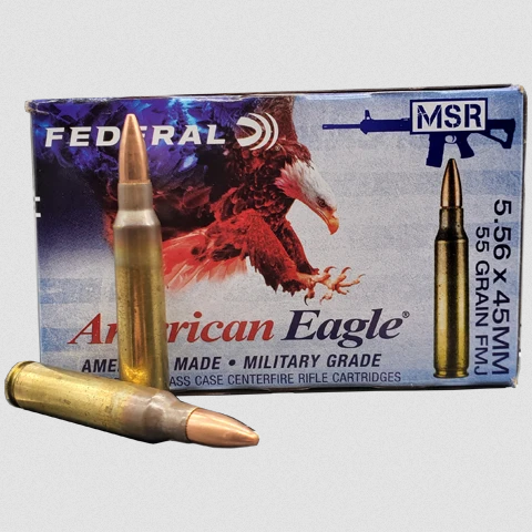 5.56 Nato - Federal American Eagle 55 Grain FMJ