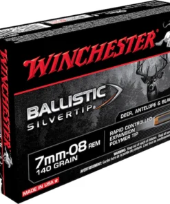 Winchester Ballistic Silvertip Ammunition 7mm-08 Remington 140 Grain Rapid Controlled Expansion Polymer Tip Box of 20
