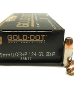 9mm 124 Grain GDHP +P Speer Gold Dot JHP LE - 50 Rounds