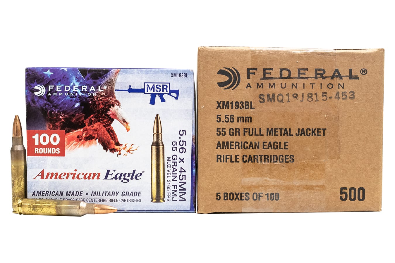 Federal-XM193-5.56mm-55-gr-FMJ-Value-Packs-500.jpeg Federal XM193 5.56mm 55 gr FMJ Value Packs 500 Hunters-horizon