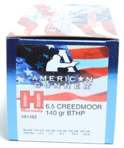 Hornady 6.5 Creedmoor 140 Grain Hollow Point Boat Tail American Gunner Ammunition (50 Rounds)