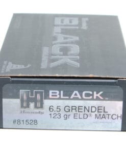 Hornady 6.5 Grendel 123 Grain ELD-M (Extremly Low Drag) Match Black Ammunition (20 Rounds)