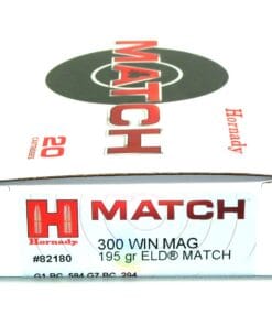 Hornady 300 Win Magnum 195 Grain ELD-M (Extremly Low Drag) Match Ammunition (20 Rounds)