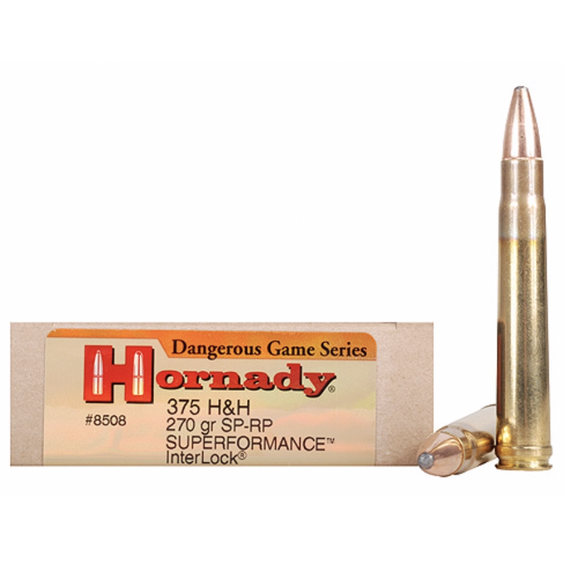Hornady 375 H&H 270 Grain Soft Point-Recoil Proof Superformance Ammunition (20 Rounds)