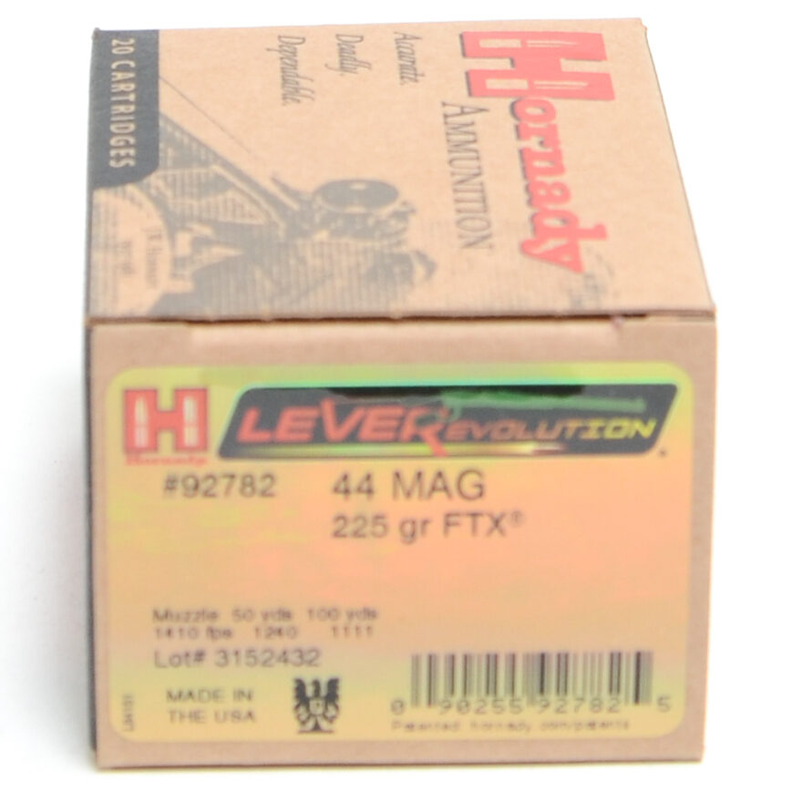 Hornady 44 Mag 225 Grain FTX (Flex Tip) LEVERevolution Ammunition (20 Rounds)