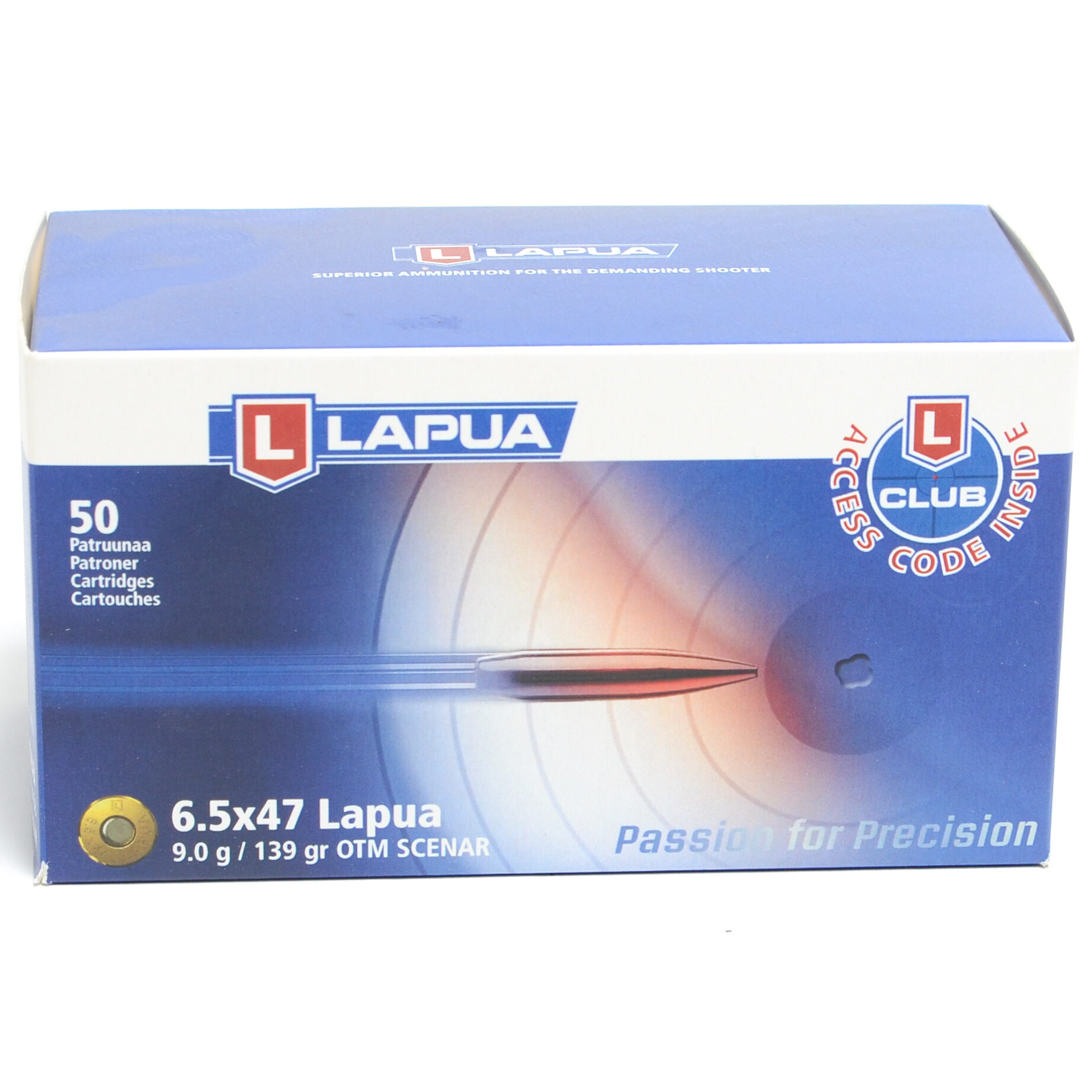 Lapua 6.5X47 Lapua 139 Grain Hollow Point Boat Tail Ammunition (50 Rounds)