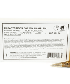 Military Surplus – German – 308 Win – 148 Grain – FMJ – 1,000 Rounds
