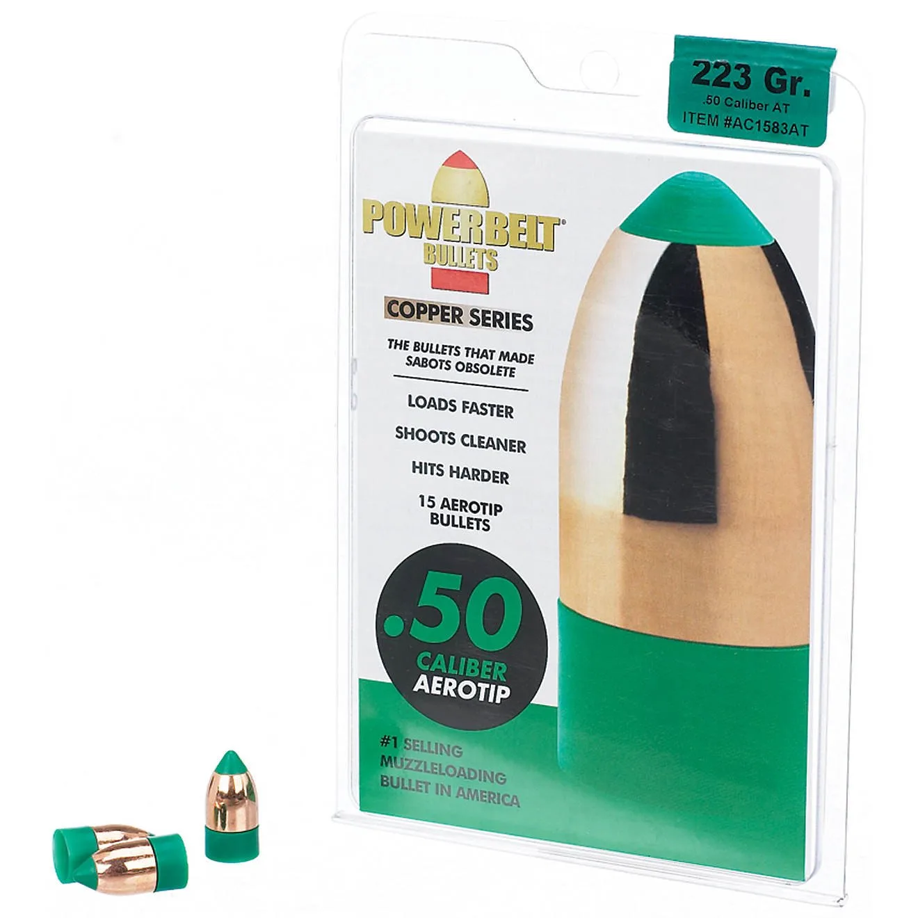 PowerBelt AeroTip™ Copper .50 Caliber 223-Grain Muzzleloader Ammunition