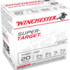 Winchester 20 Ga 7/8 Oz #7.5 2 3/4″ Super Target 1200 Fps Ammunition (25 Rounds)