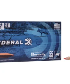 Buy Federal Varmint & Predator Ammunition 22-250 ammo  55 Grain Hornady V-MAX at best price.