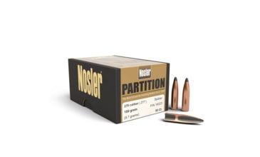 Nosler .270 Winchester Partition 130 grain Brass Cased Rifle Ammunition 61024 Caliber: .270 Winchester, Number of Rounds: 20, w/ Free S&H