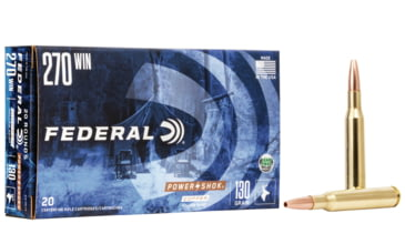 Federal Premium Power-Shok Copper .270 Winchester 130 grain Copper Hollow Point Centerfire Rifle Ammunition 270130LFA Caliber: .270 Winchester, Number of Rounds: 20,