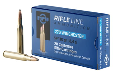 PPU PP2701 Standard Rifle 270 Win 130 Gr Soft Point (SP) 20 Bx/ 10 Cs Caliber: .270 Winchester, Number of Rounds: 20,